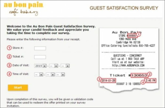Aubonpainlistens - Win Coupon Code - Au Bon Pain Survey